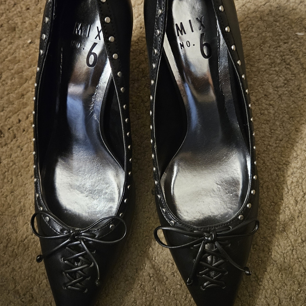 Mix No. 6 Black Studded Women's Shoes